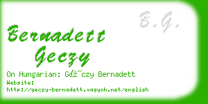 bernadett geczy business card